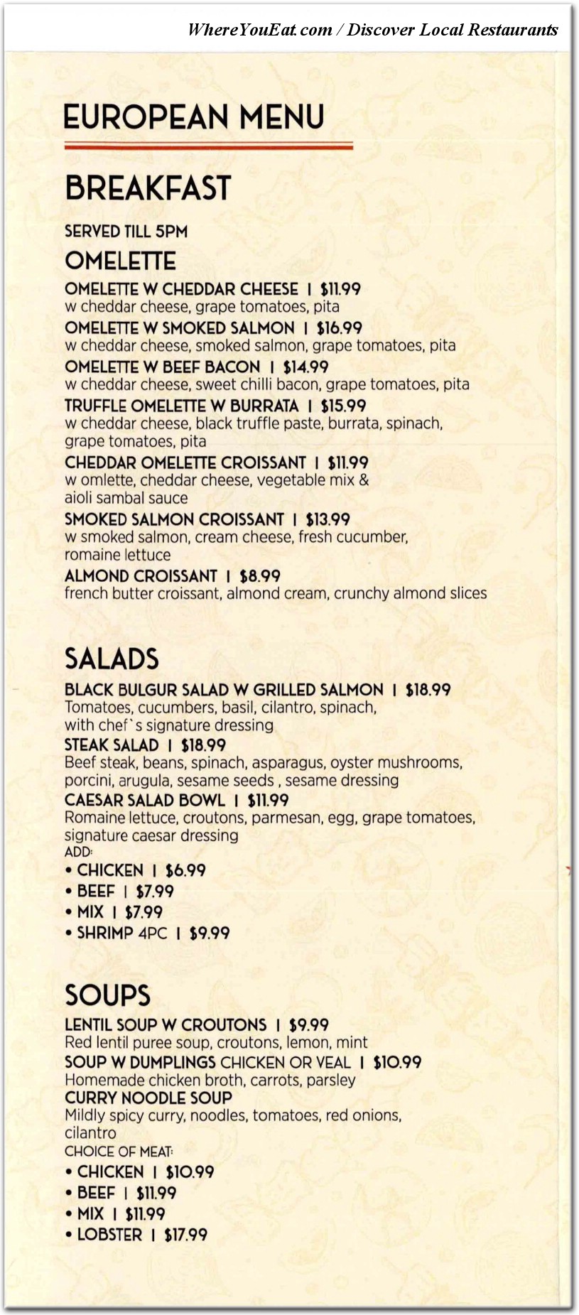 menu image