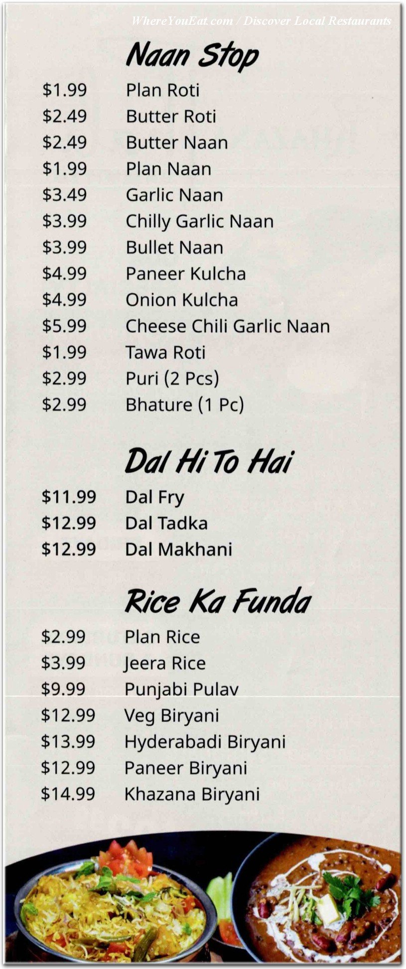 menu image