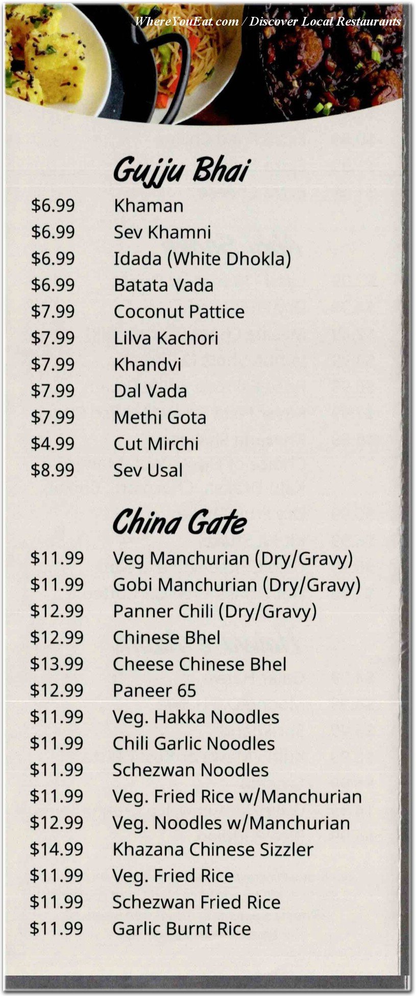 menu image