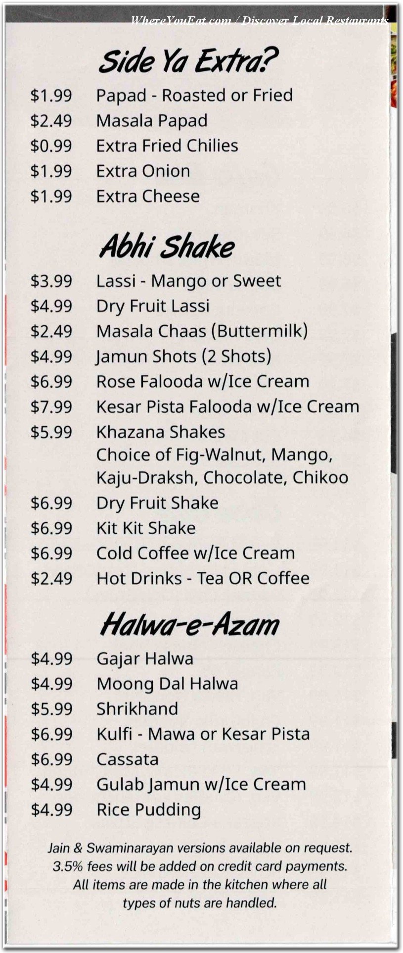 menu image