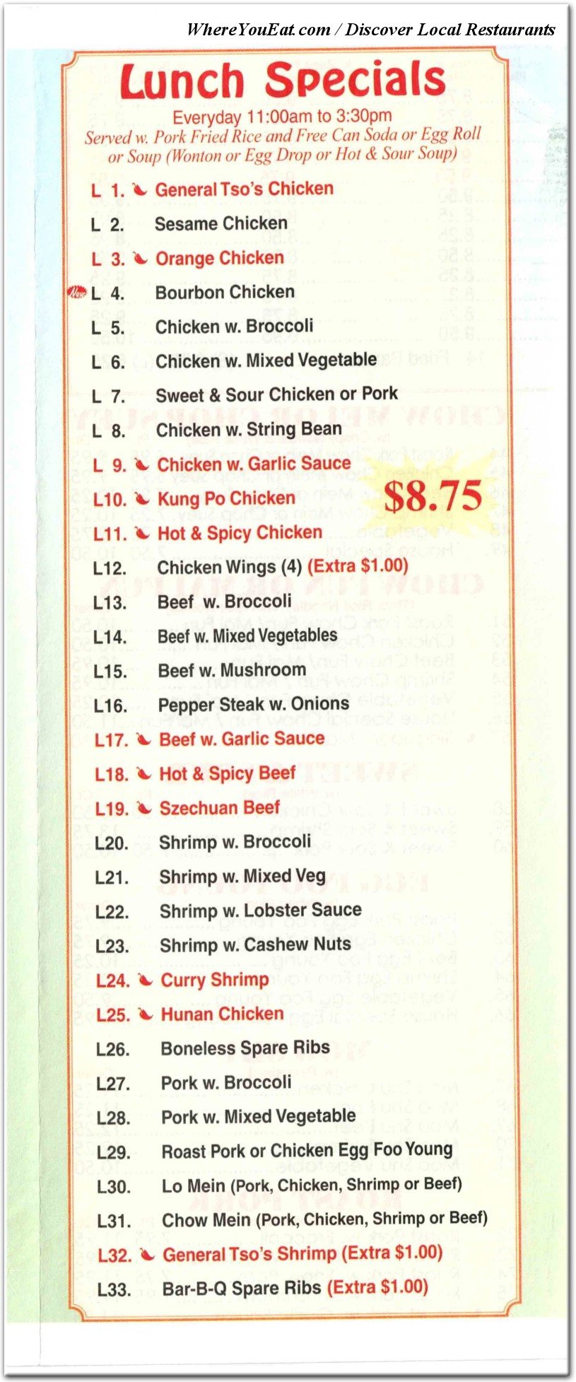 menu image