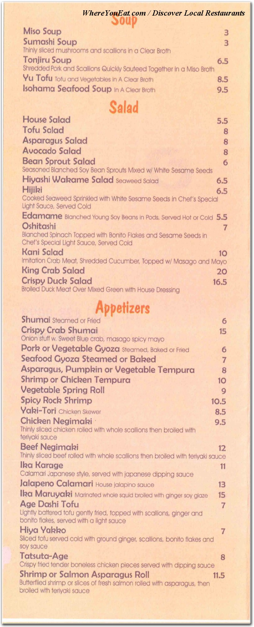 menu image