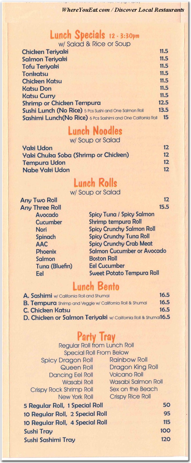 menu image