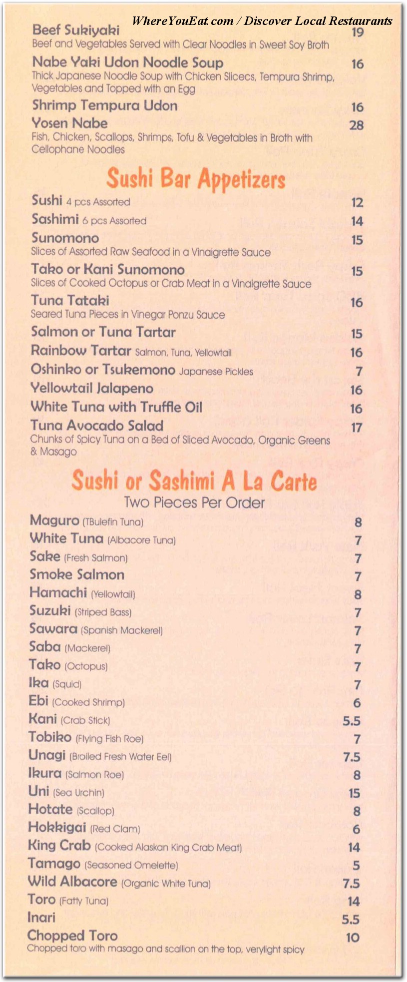menu image