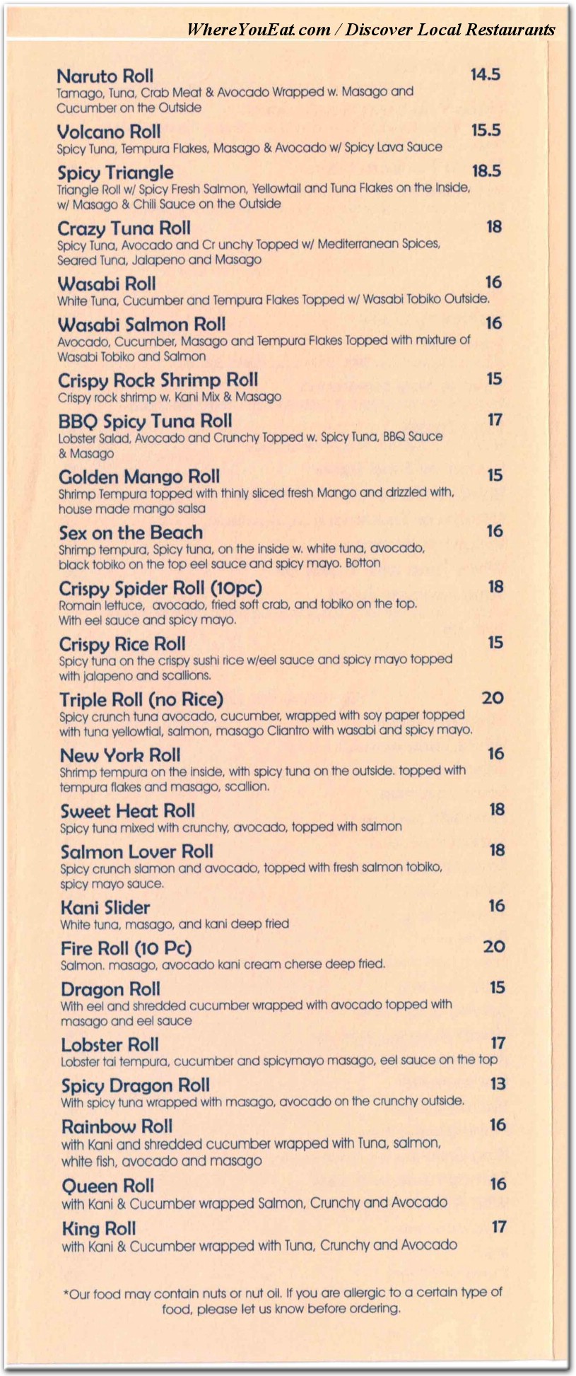 menu image