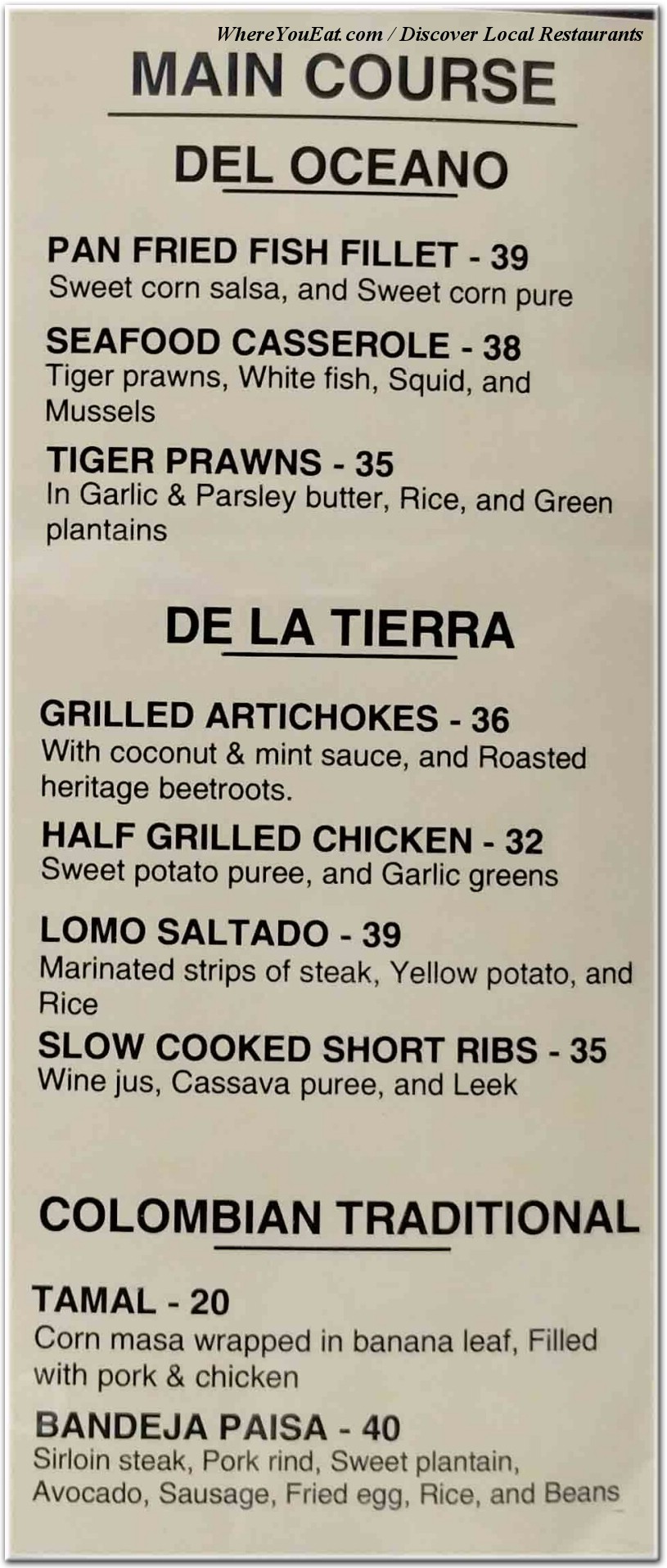 menu image