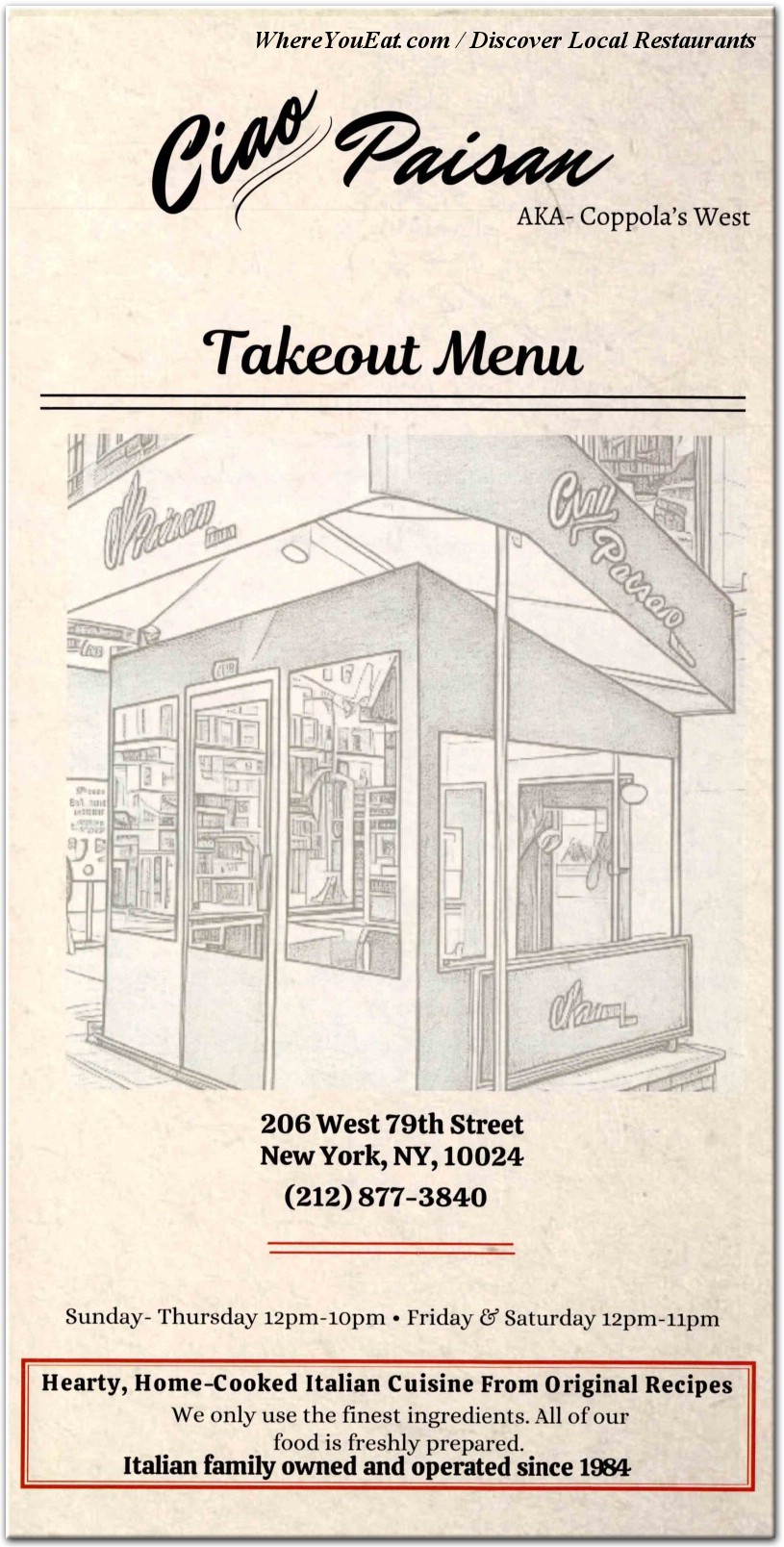menu image