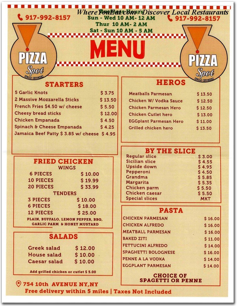menu image