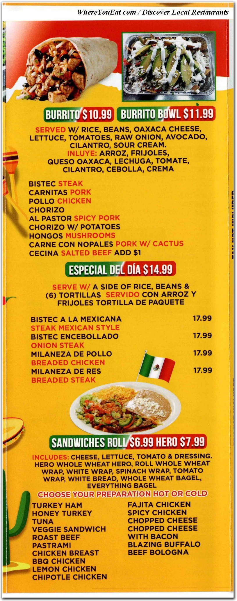 menu image
