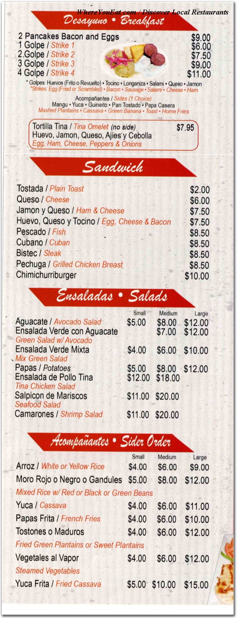 menu image