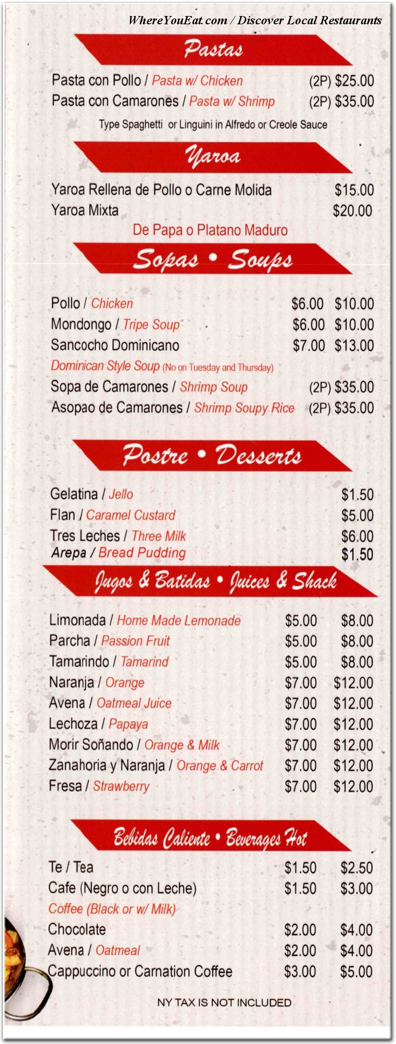 menu image