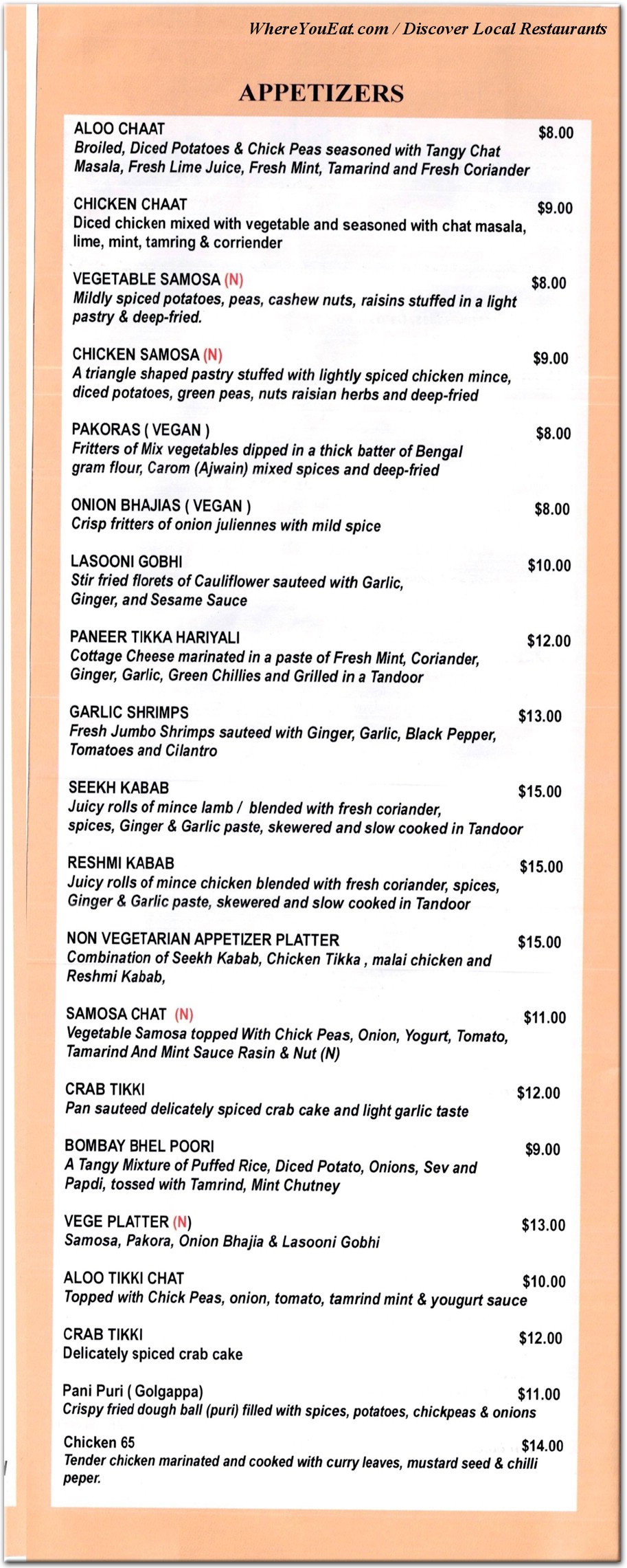 menu image