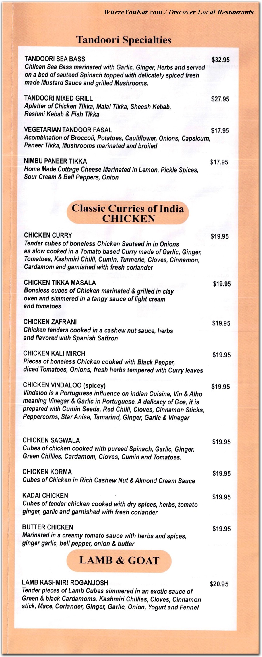menu image