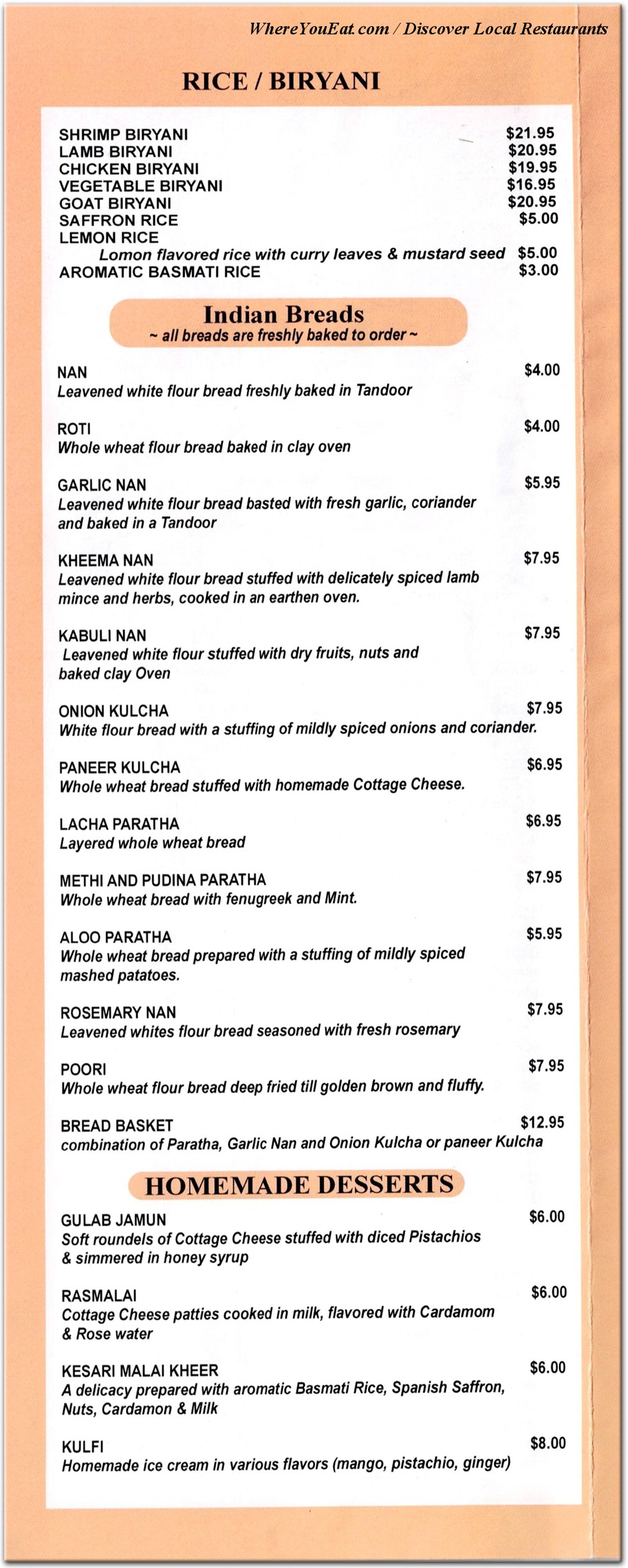 menu image