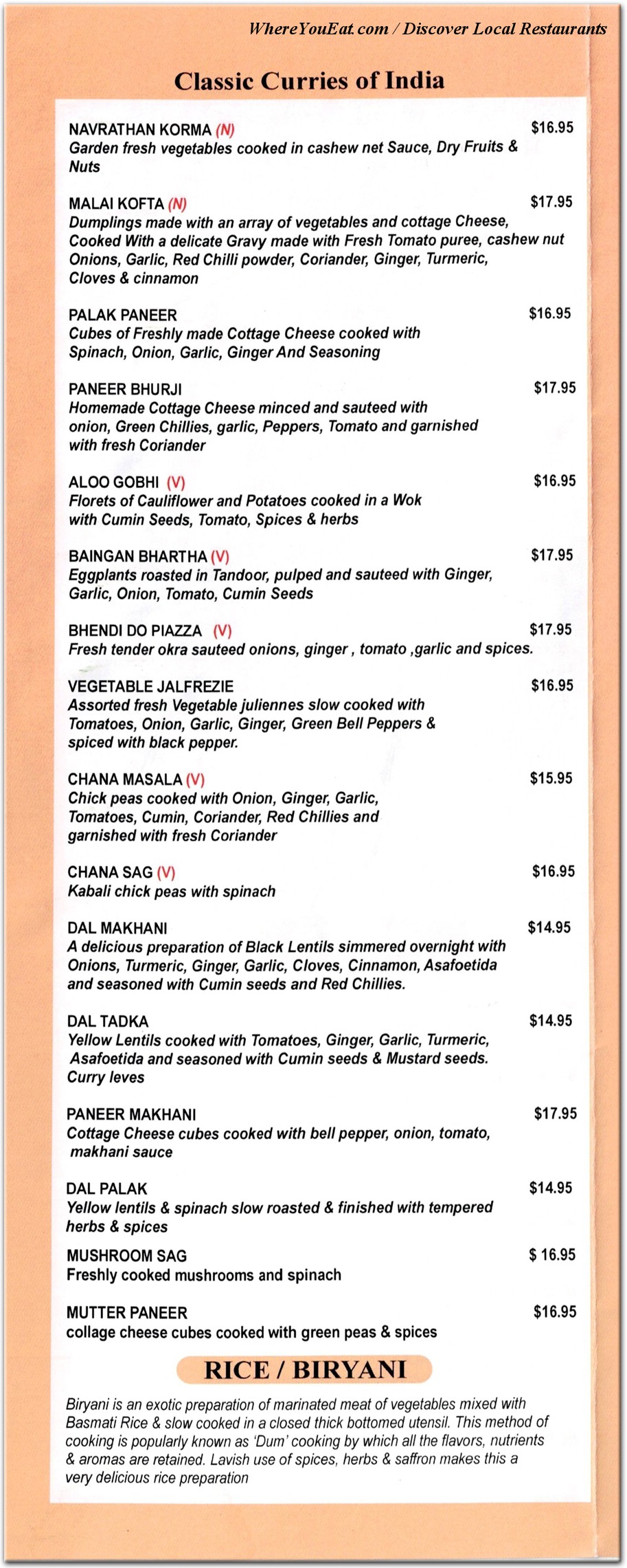 menu image