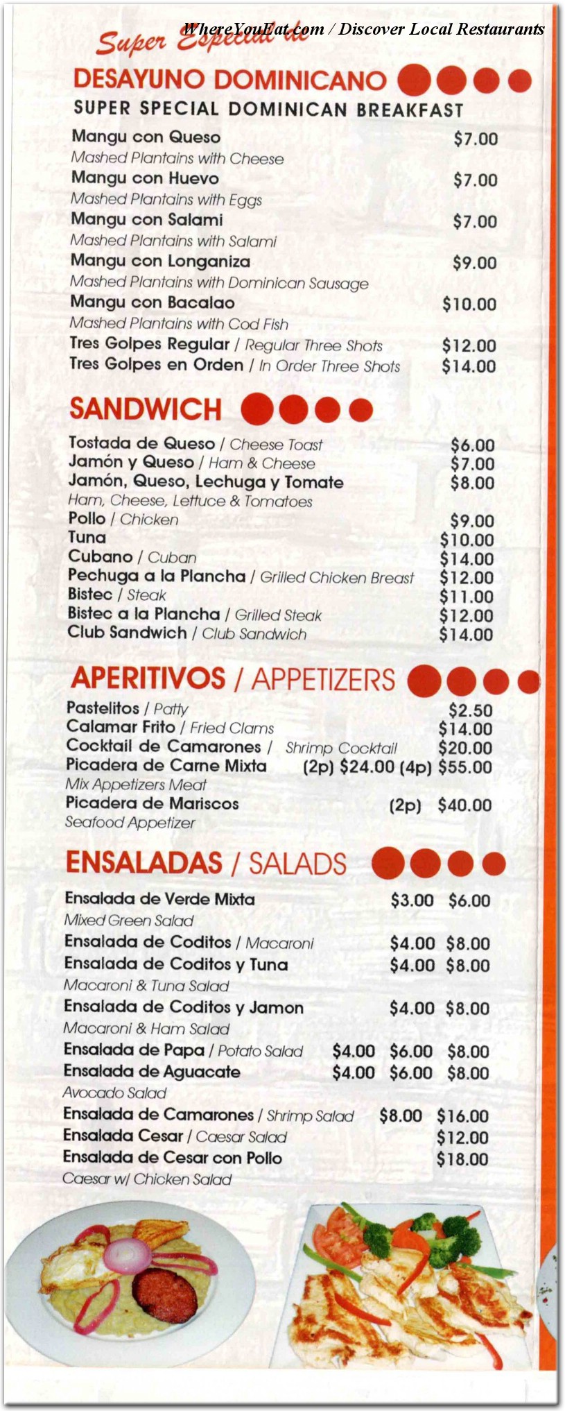 menu image