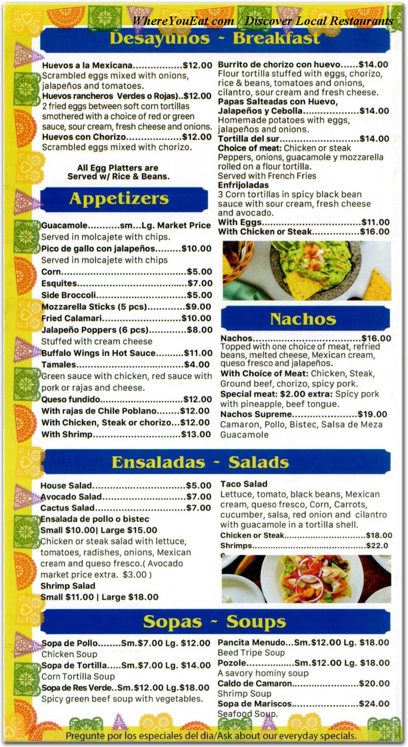 menu image