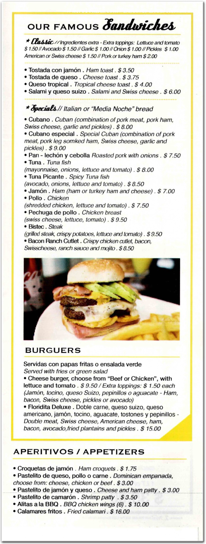 menu image