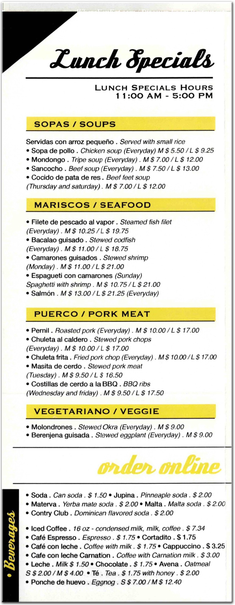 menu image