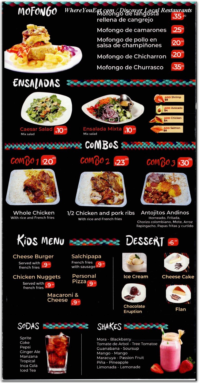 menu image