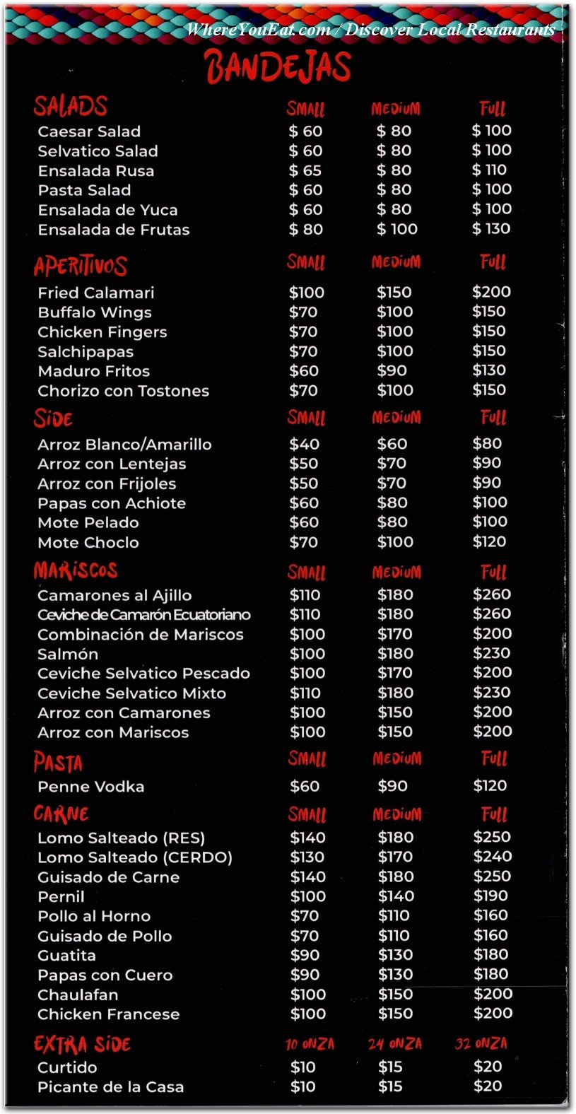 menu image
