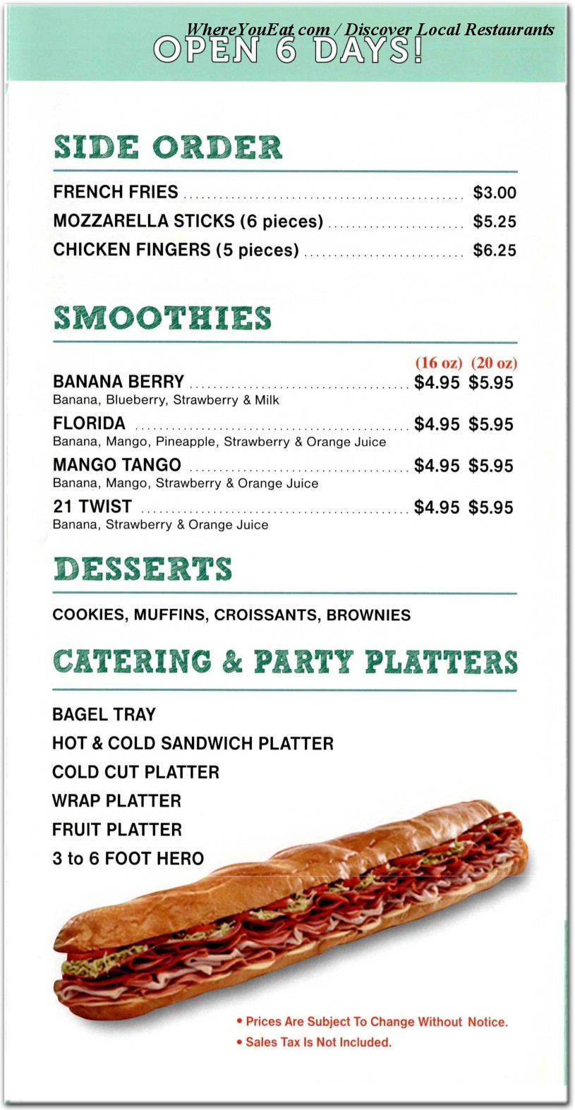 menu image