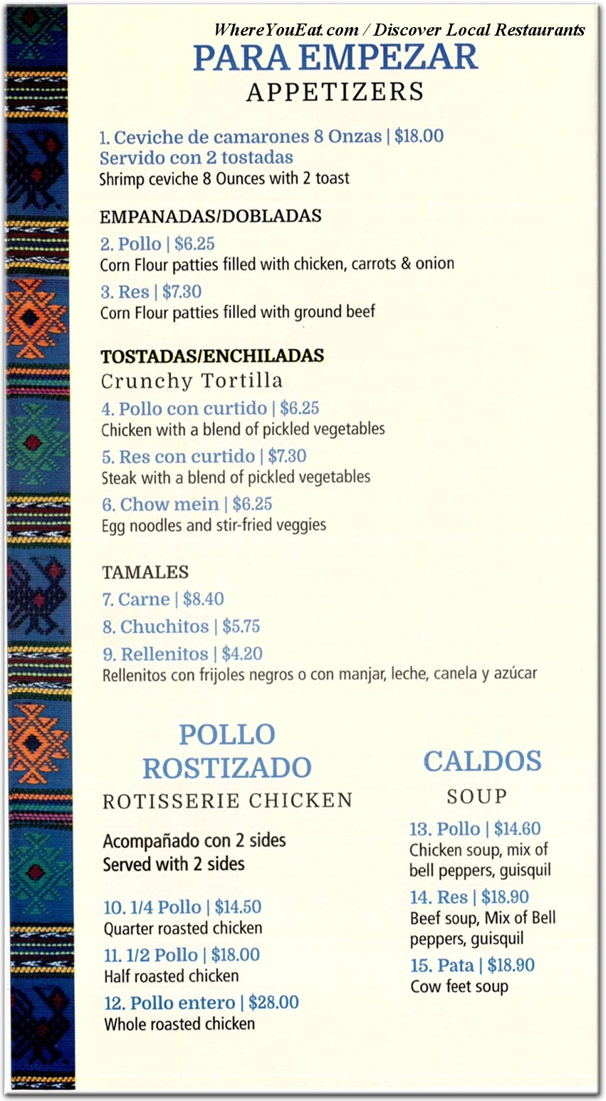 menu image