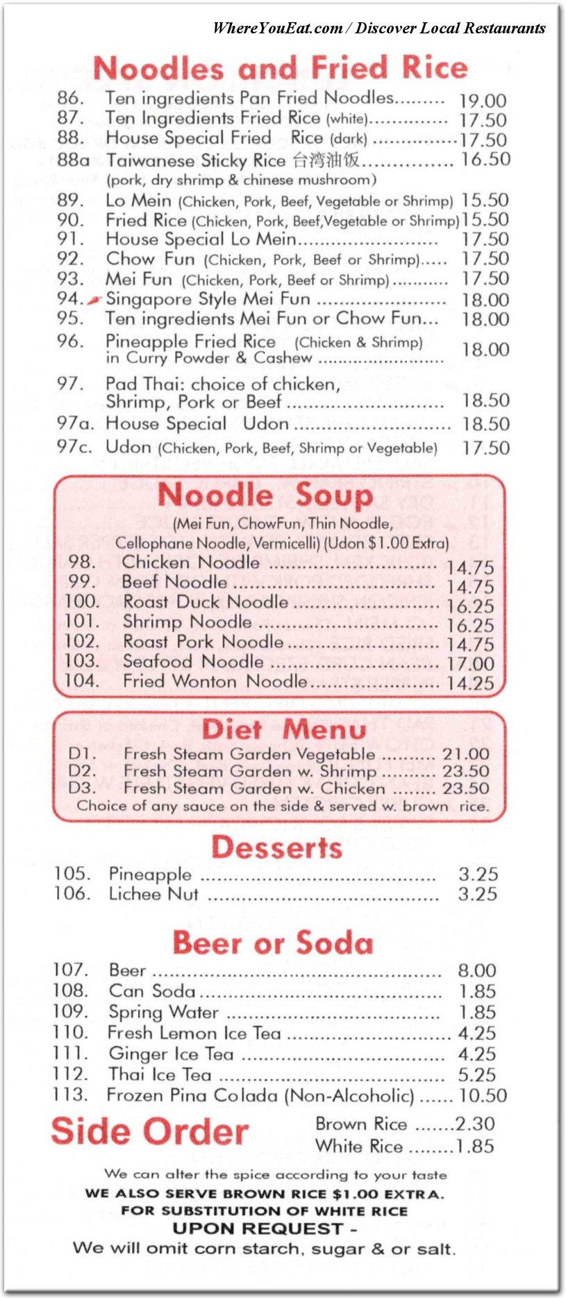 menu image