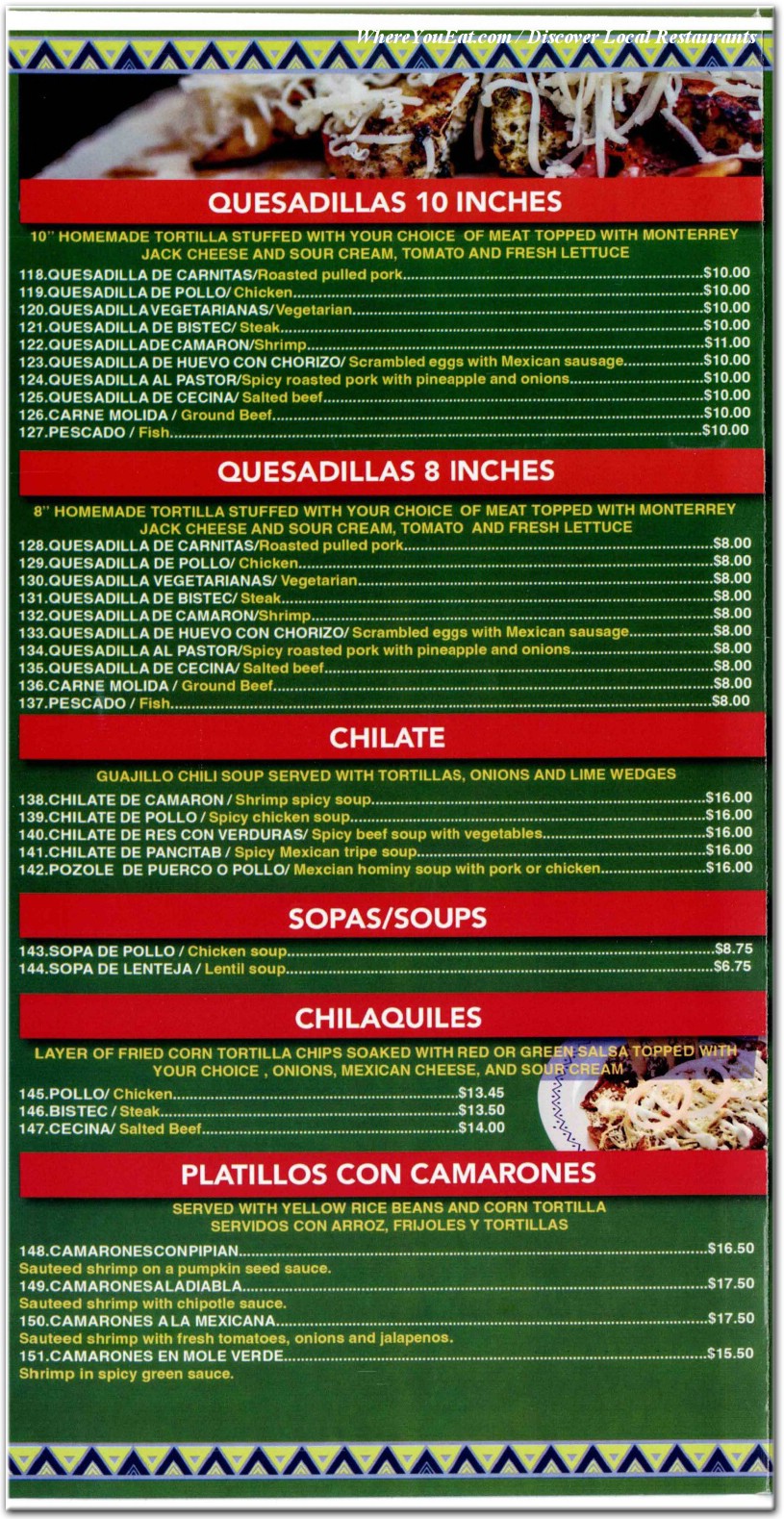 menu image