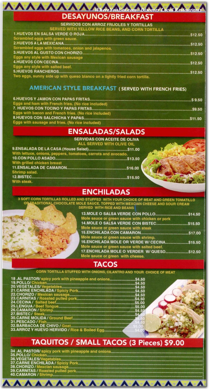 menu image