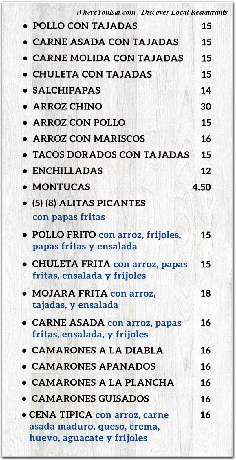menu image
