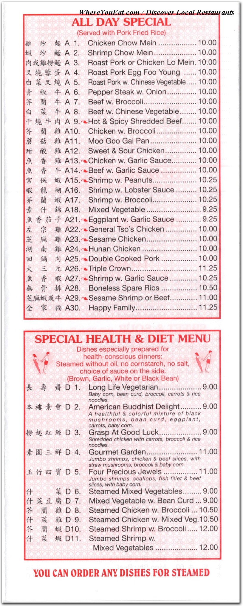 menu image