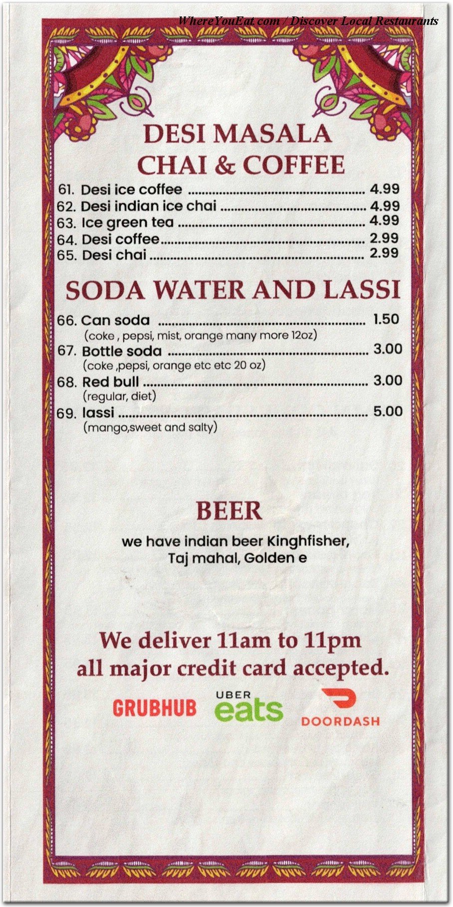 menu image