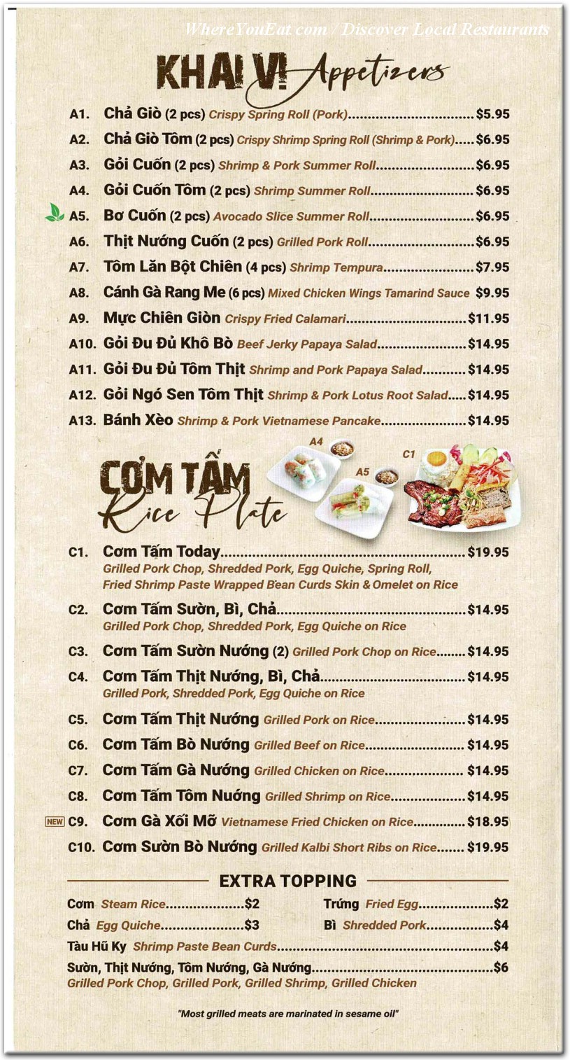menu image