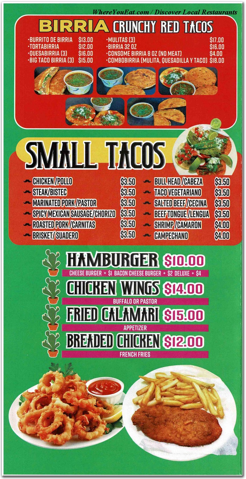 menu image