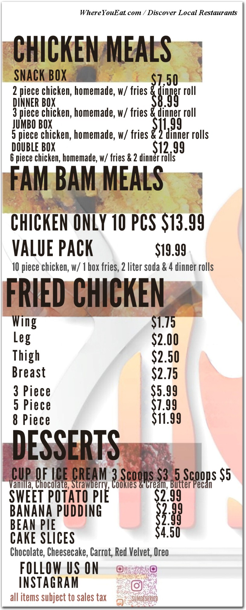 menu image
