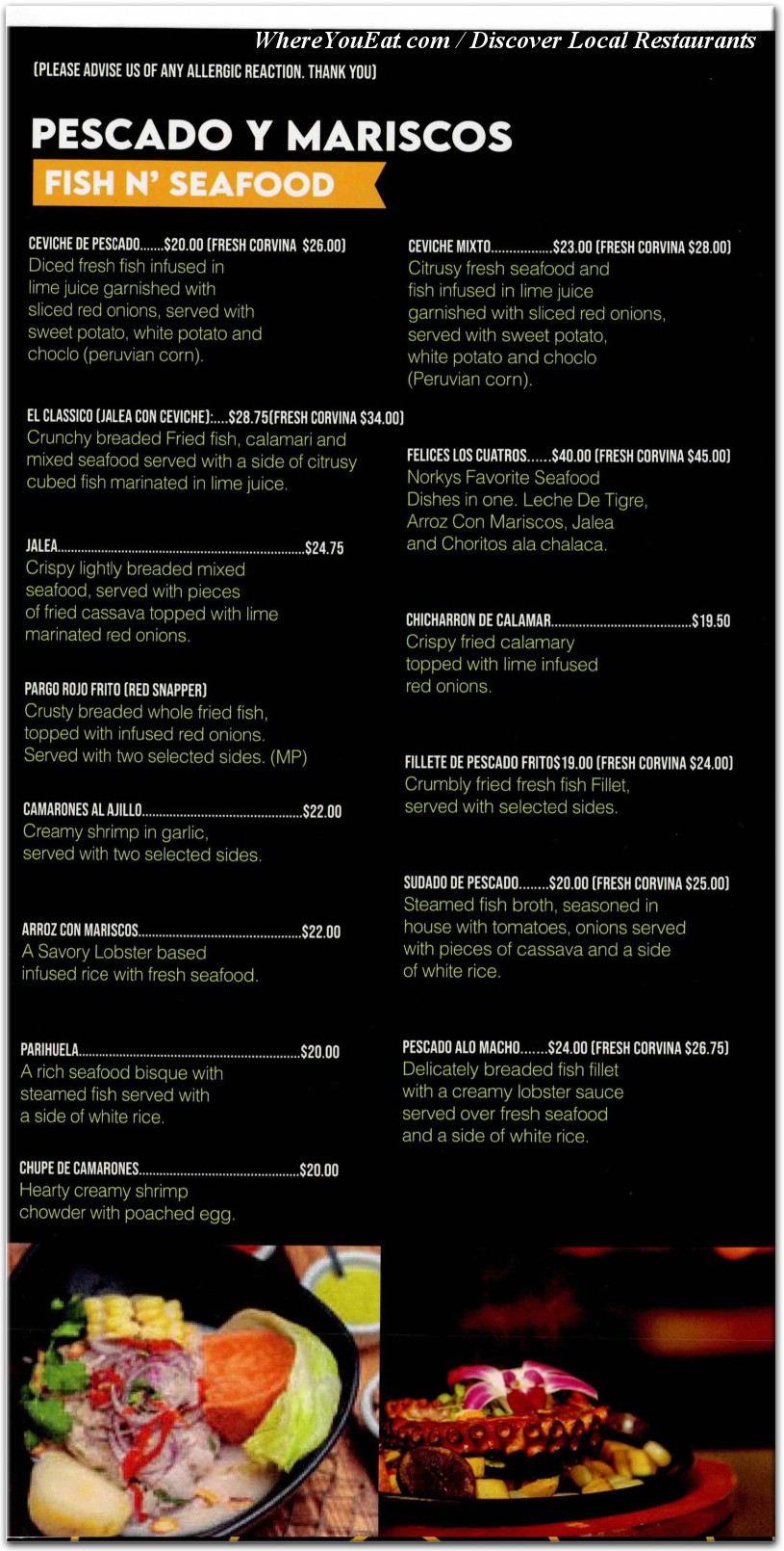 menu image