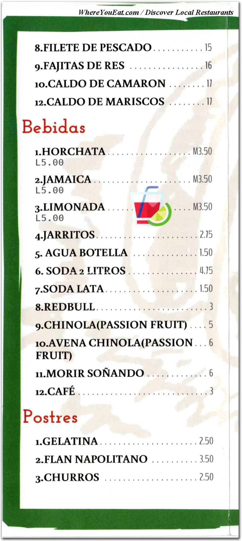 menu image