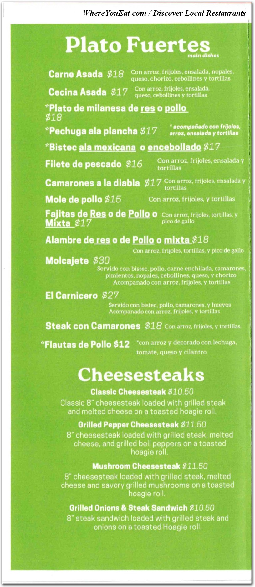 menu image