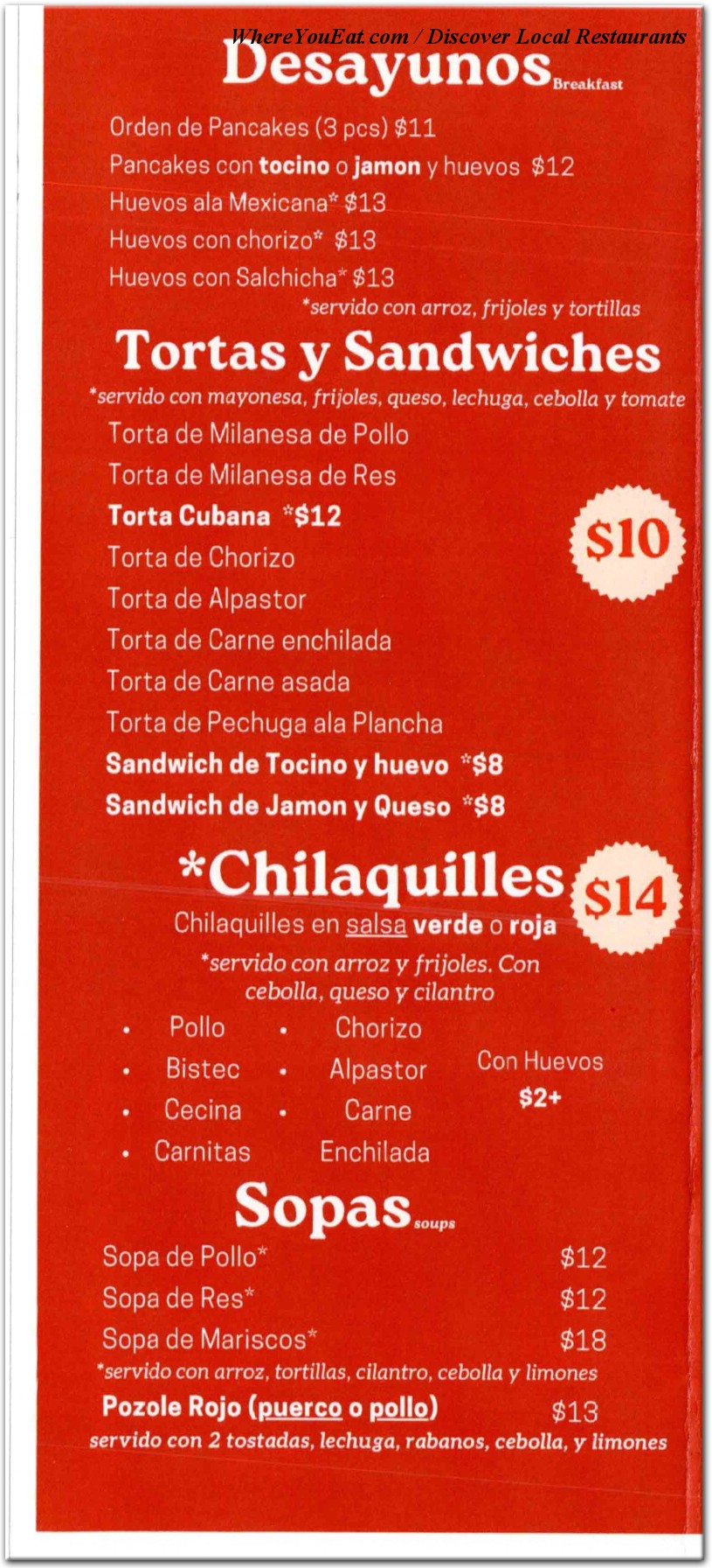 menu image