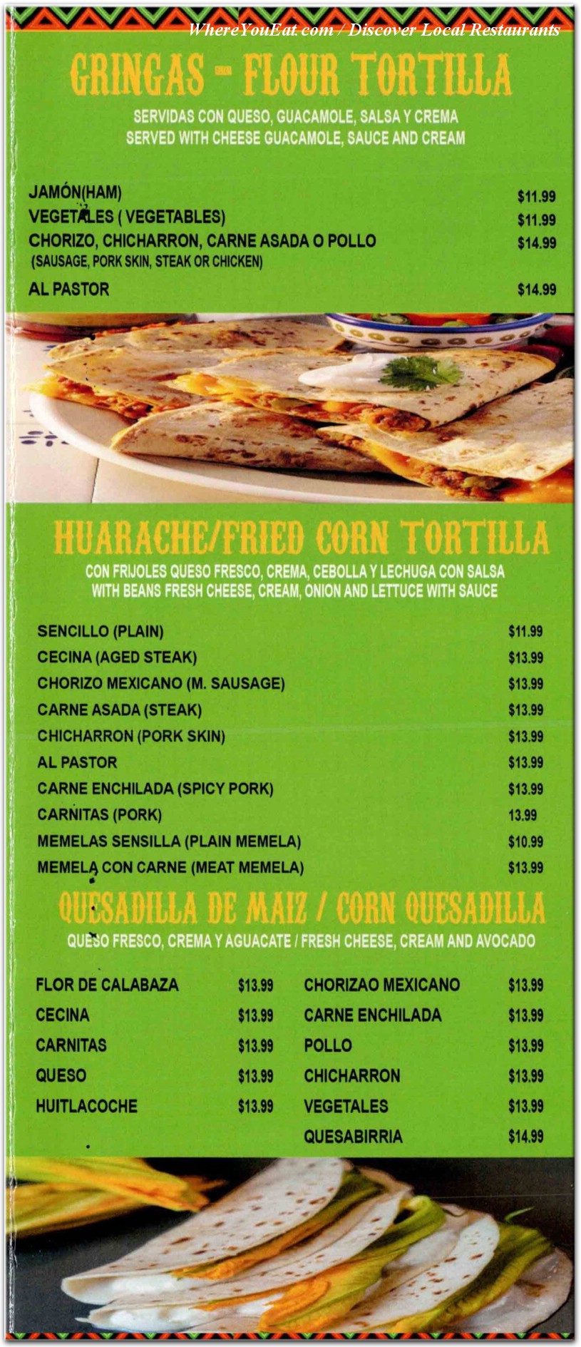 menu image