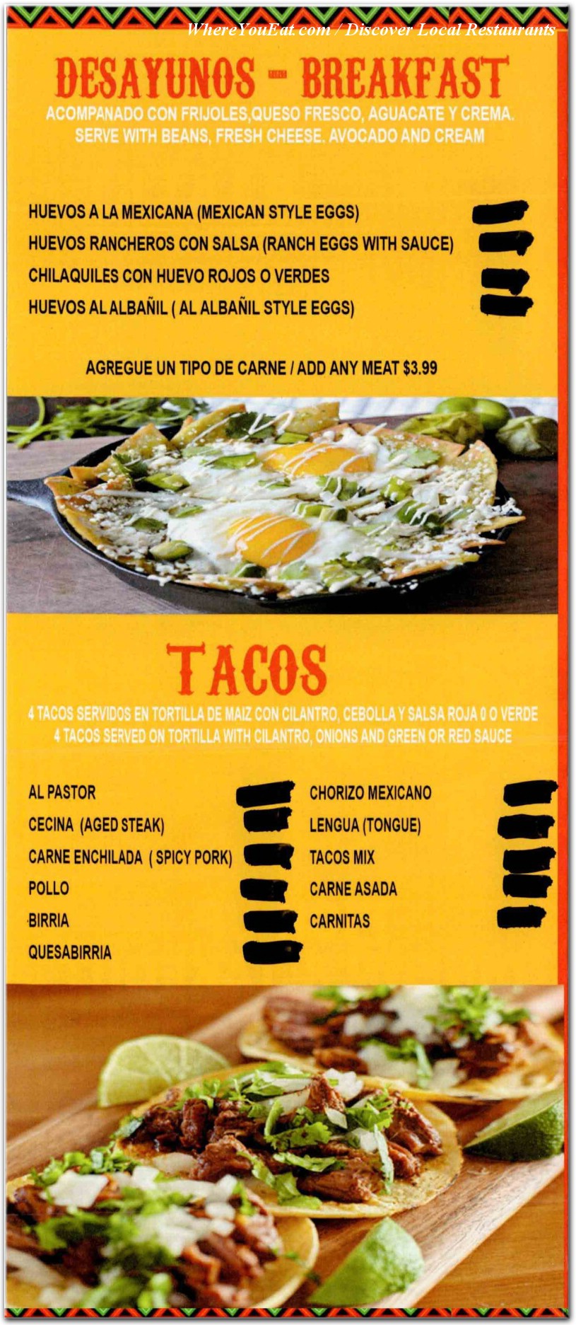 menu image