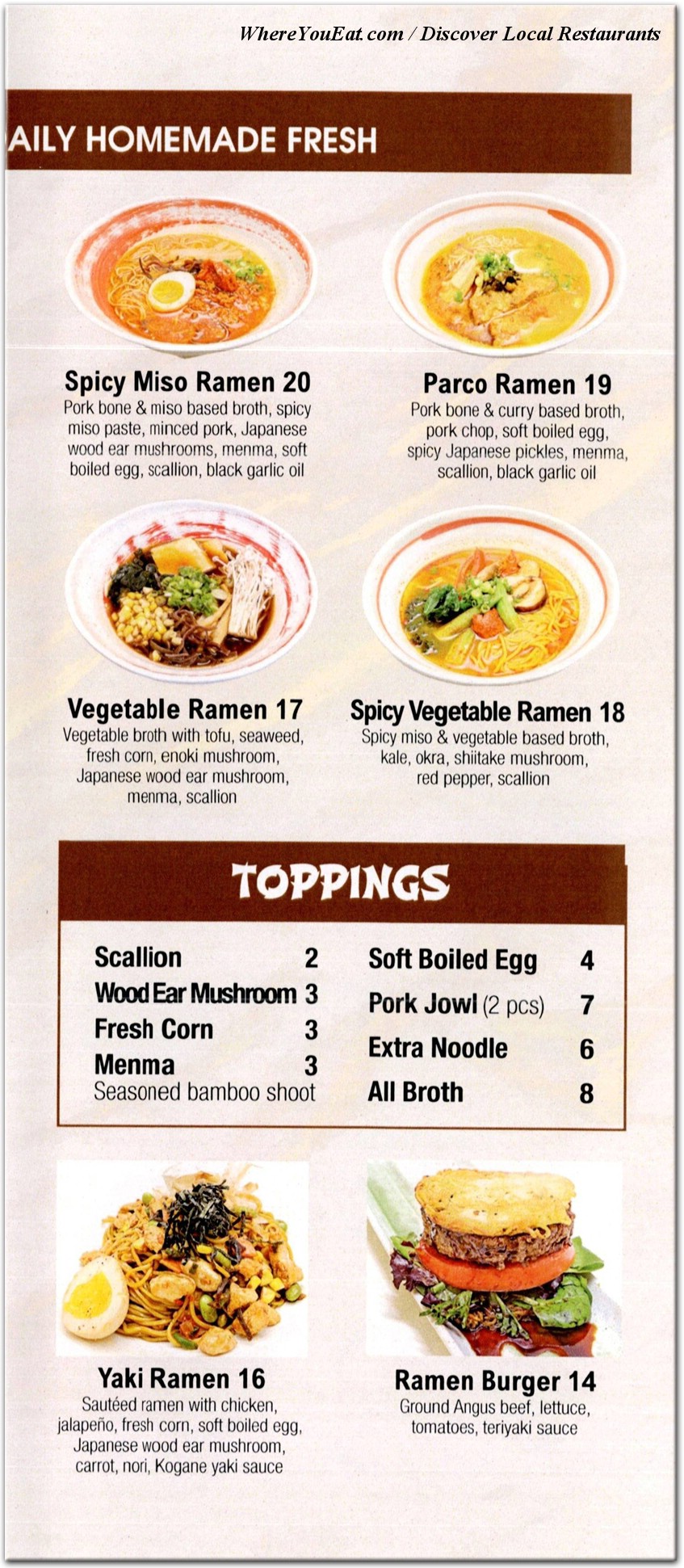 menu image