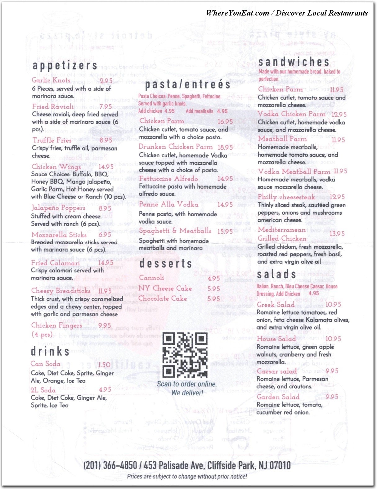 menu image