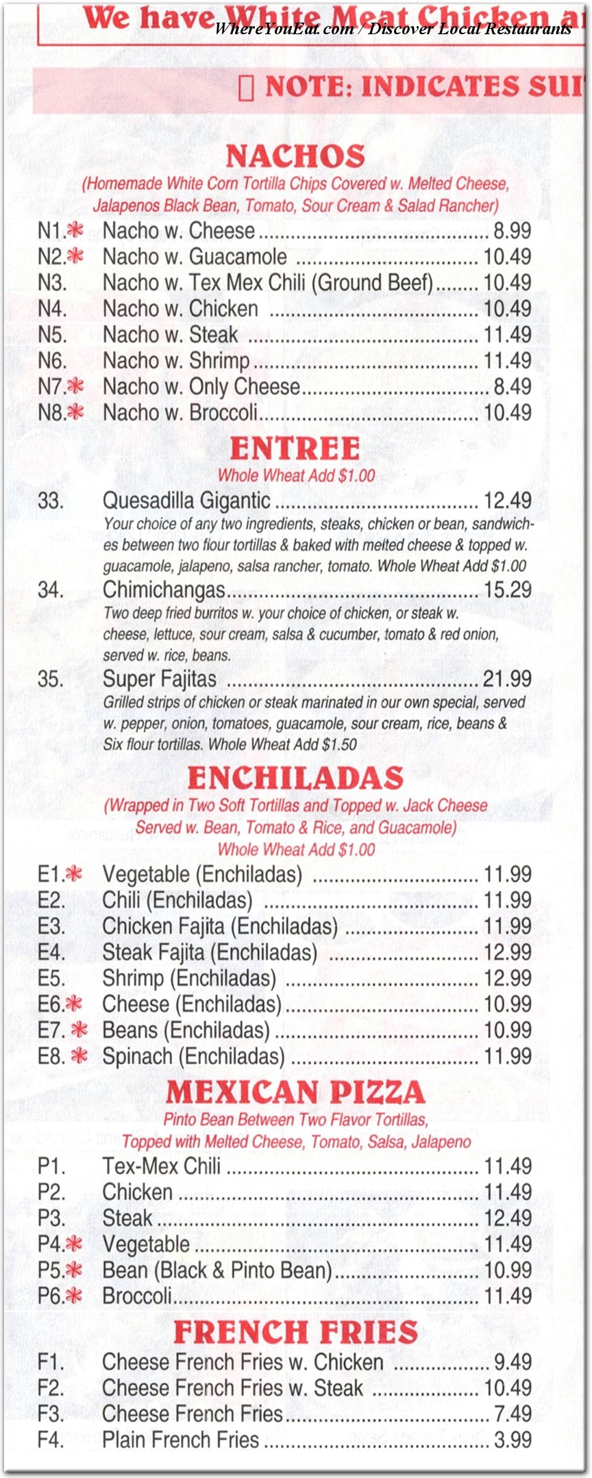menu image