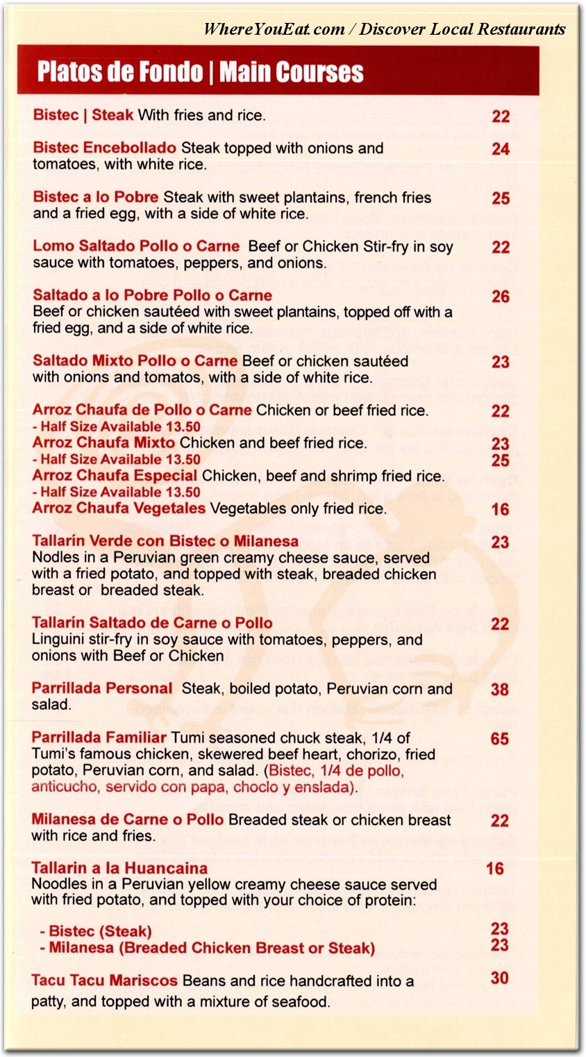menu image