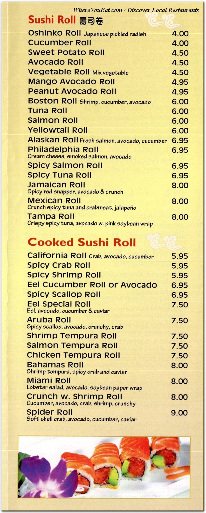 menu image