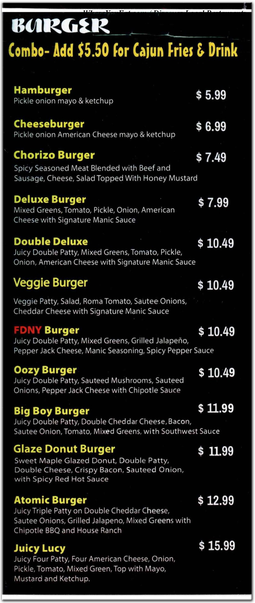menu image