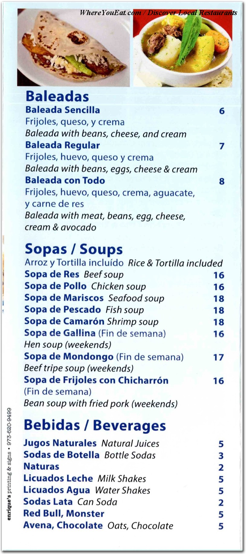 menu image