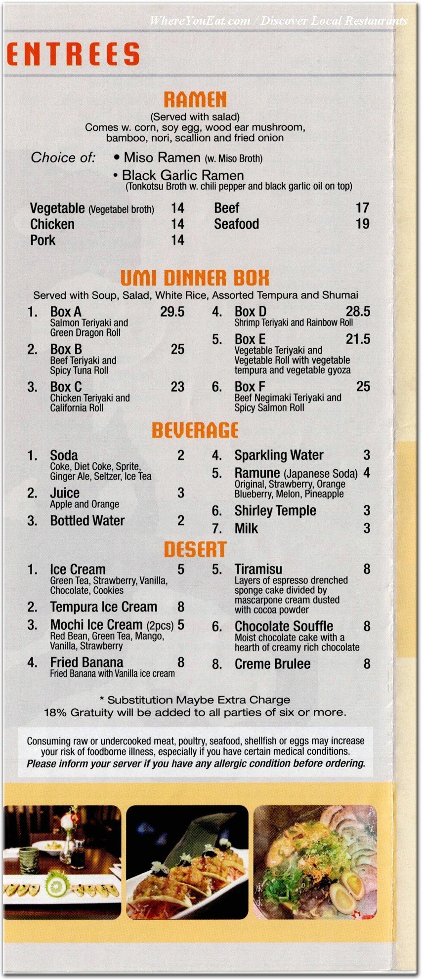 menu image